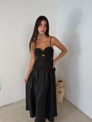 Braided Detail Midi Dress