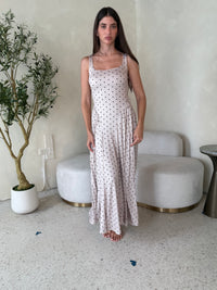 Polka Jersey Maxi Dress