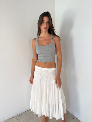 White Lace Maxi Skirt