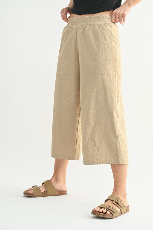 Cropped Wide Leg Pants