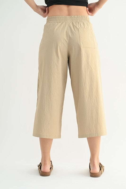Cropped Wide Leg Pants