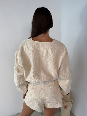 Floral Jacquard Shorts