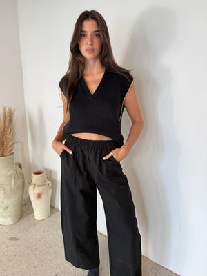 Elastic Band Long Pants