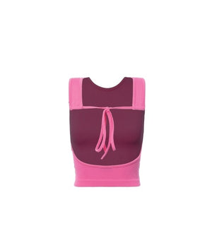 Ribbed Round Neck Open Back