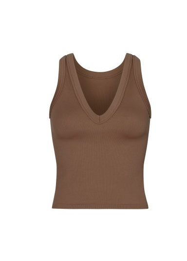 V Neck Ribbed Tank
