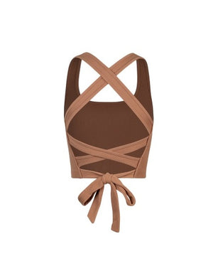 Ribbed Open Back Tank Top