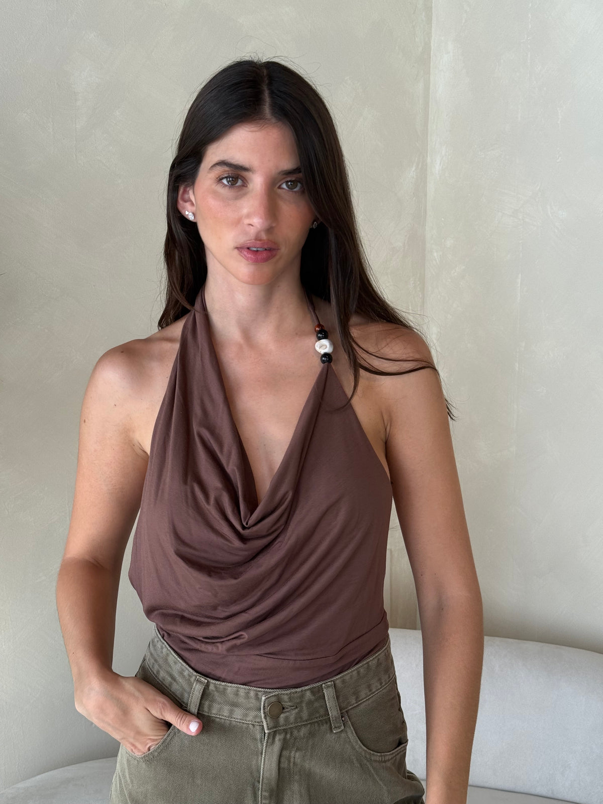 Halter Beaded Top