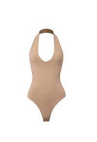 DOUBLE LAYER HALTER NECK BODYSUIT