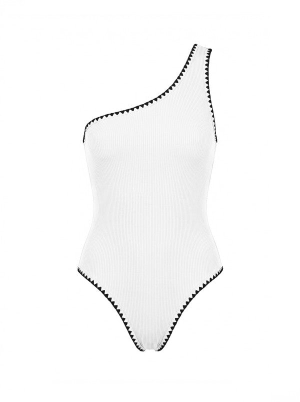 RIBBED ONE SHOULDER BODYSUIT