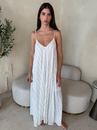 Stripe Tie Maxi Dress