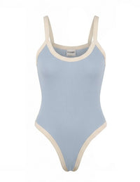 RIBBED BIAS DETAIL CAMI BODYSUIT