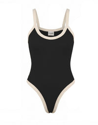RIBBED BIAS DETAIL CAMI BODYSUIT