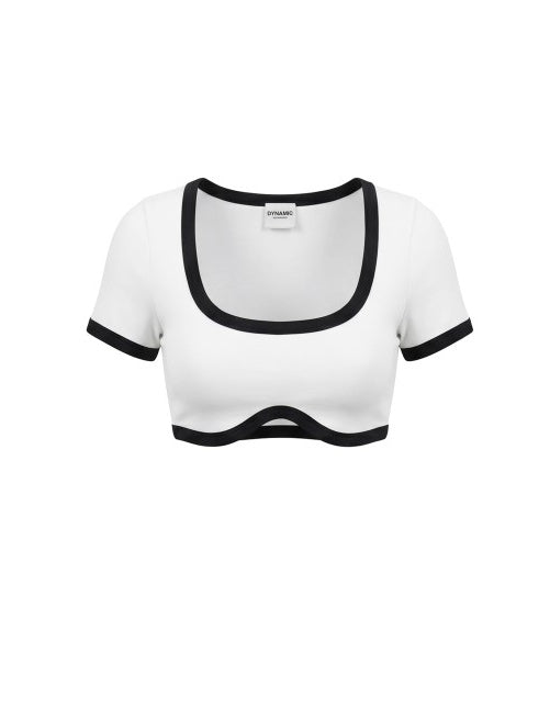 TWO TONE SUPER CROP MINI TEE
