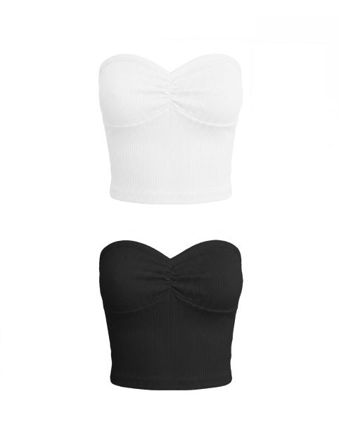 HEART SHAPED RIBBED TUBE TOP