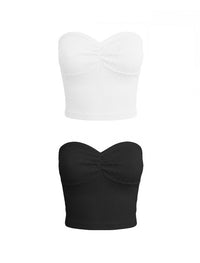 HEART SHAPED RIBBED TUBE TOP
