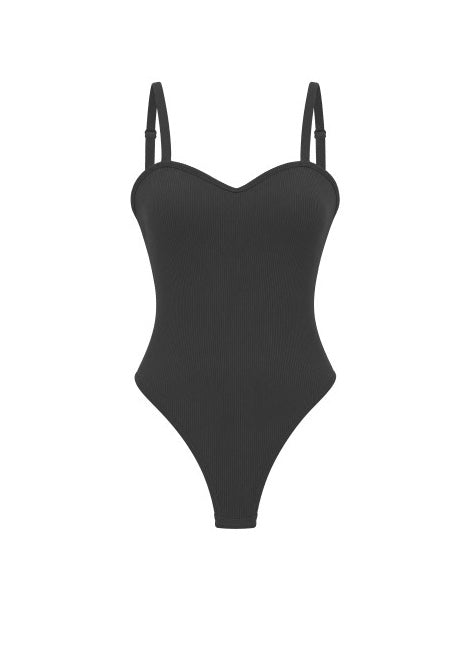 RIBBED STRAP BODYSUIT