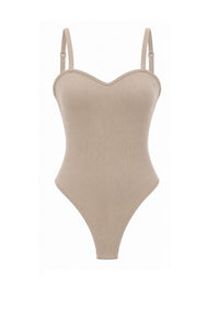 RIBBED STRAP BODYSUIT