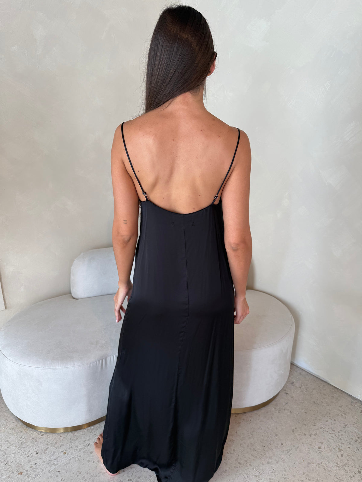 Satin Strappy Dress