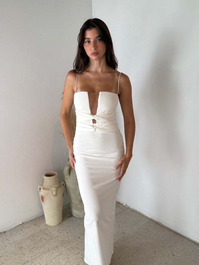 Column Mesh Dress