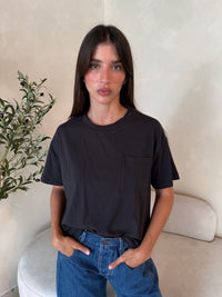 Washed Black Pocket Tee