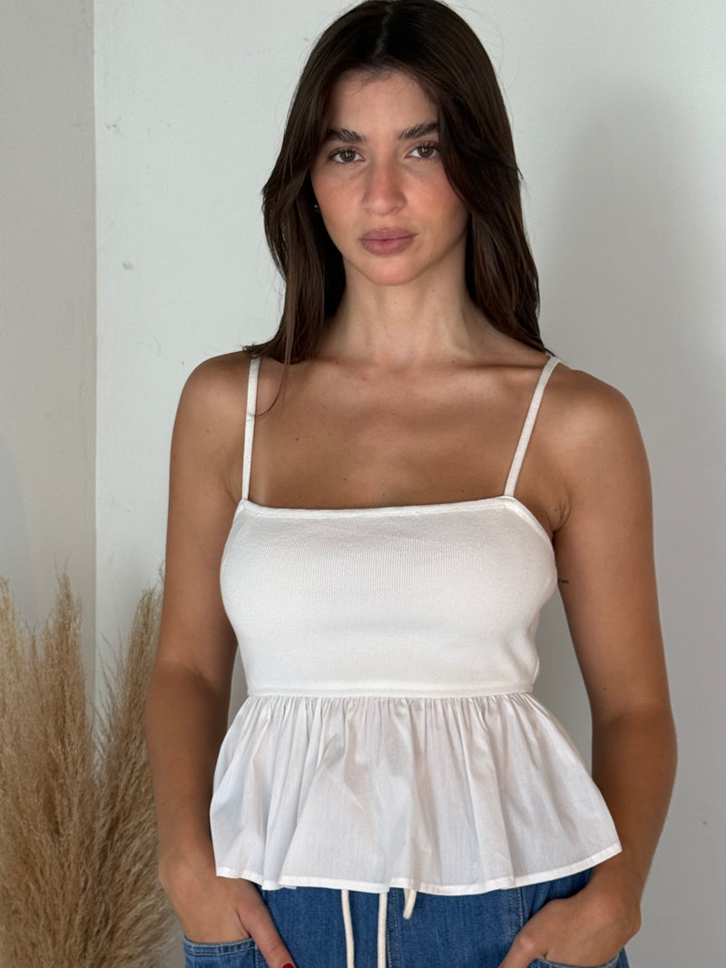 Peplum Sweater Cami Top