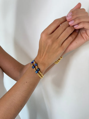 Blue Eye Gold Bracelet