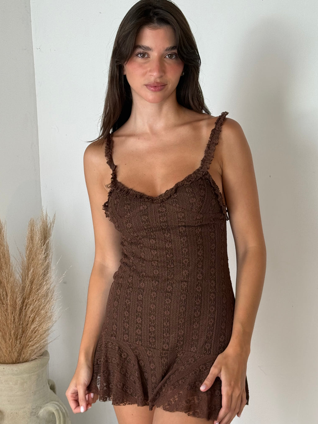 Choco Textured Mini Dress