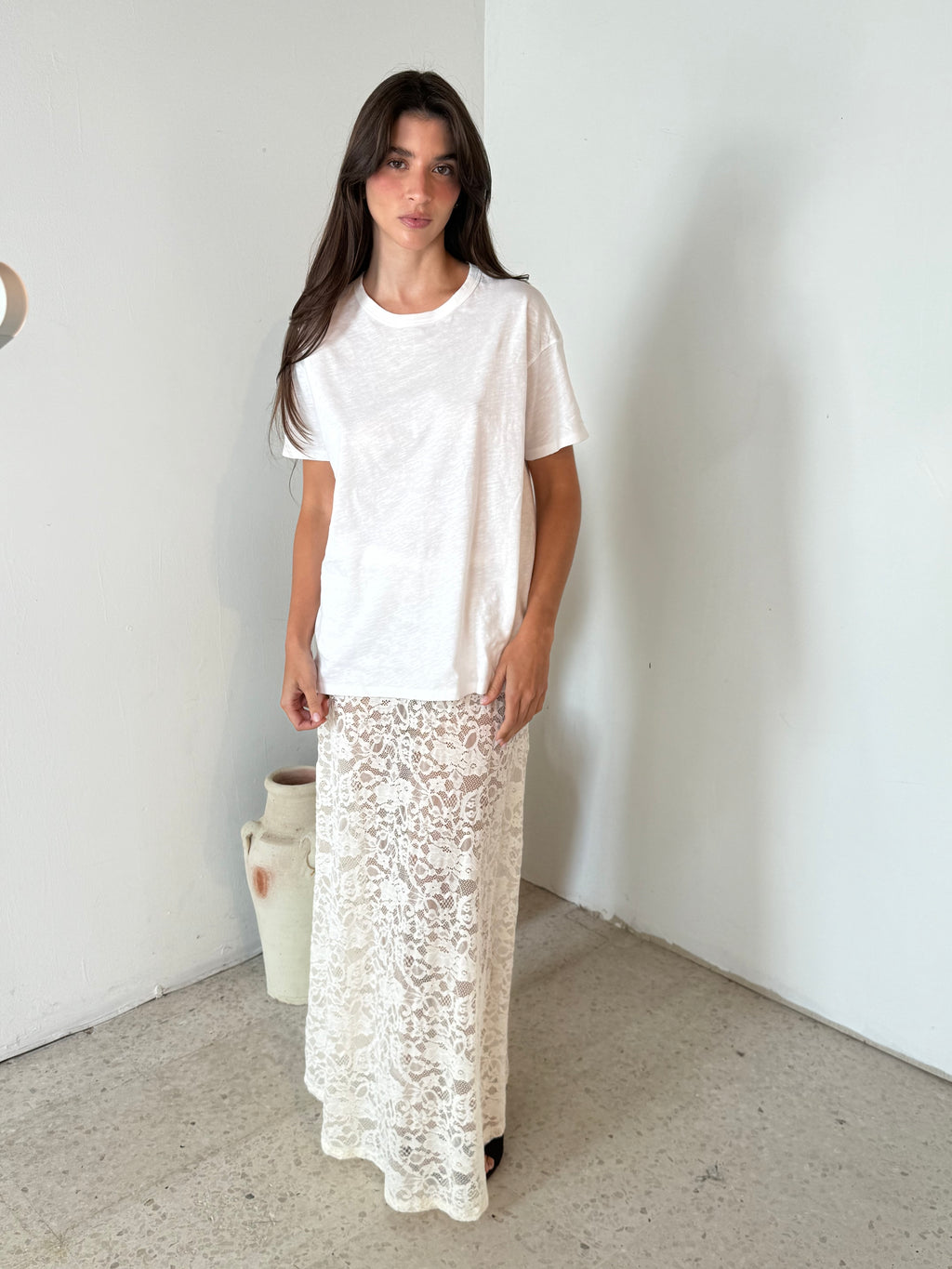 Ivory Lace Skirt
