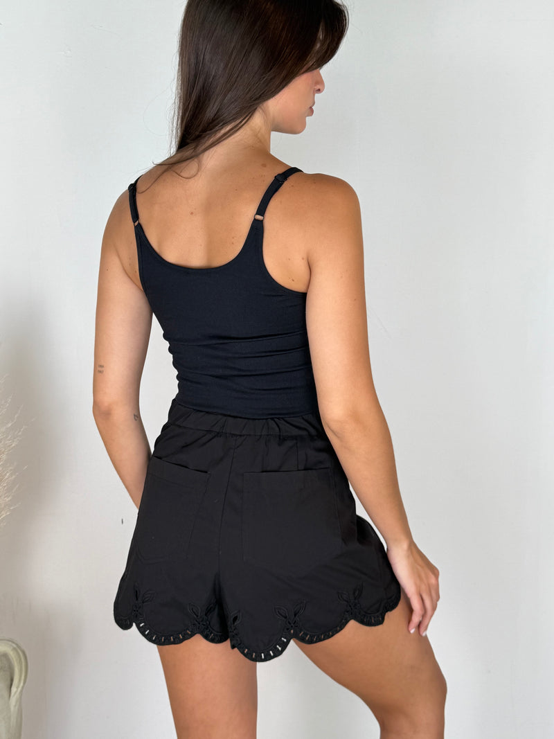Black Eyelet Pants
