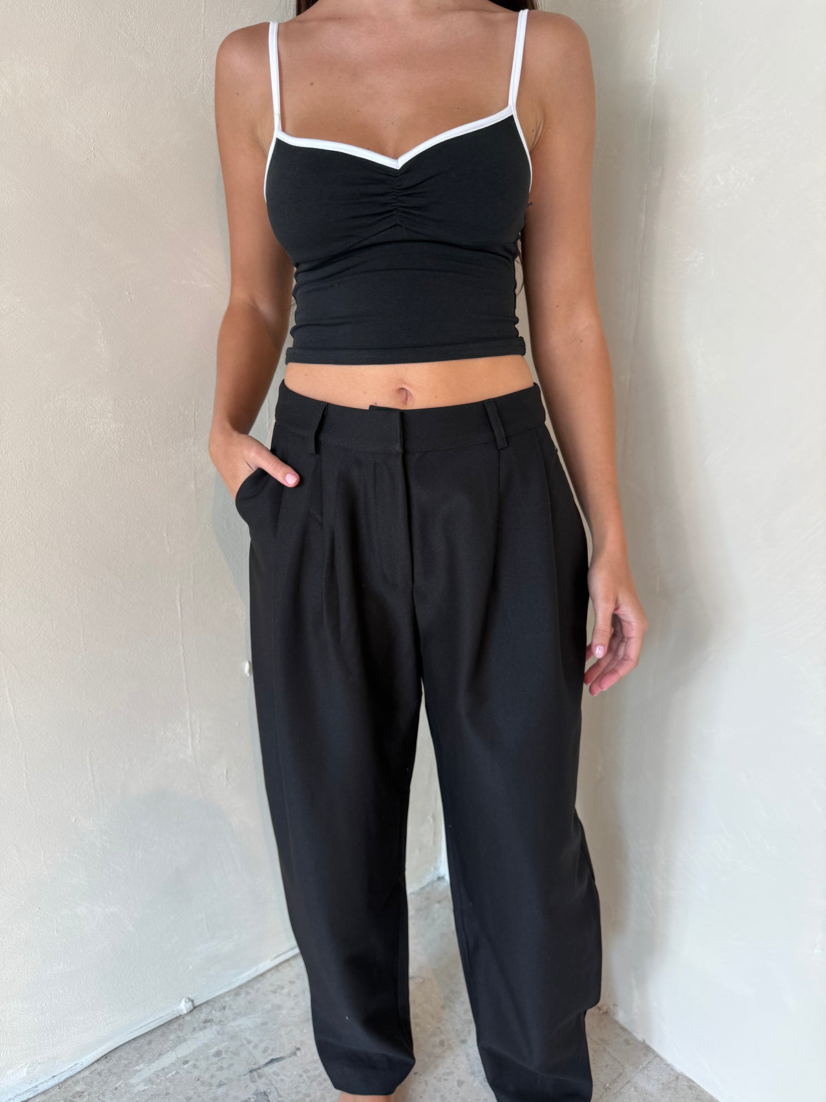 Woven Pleated Trouser
