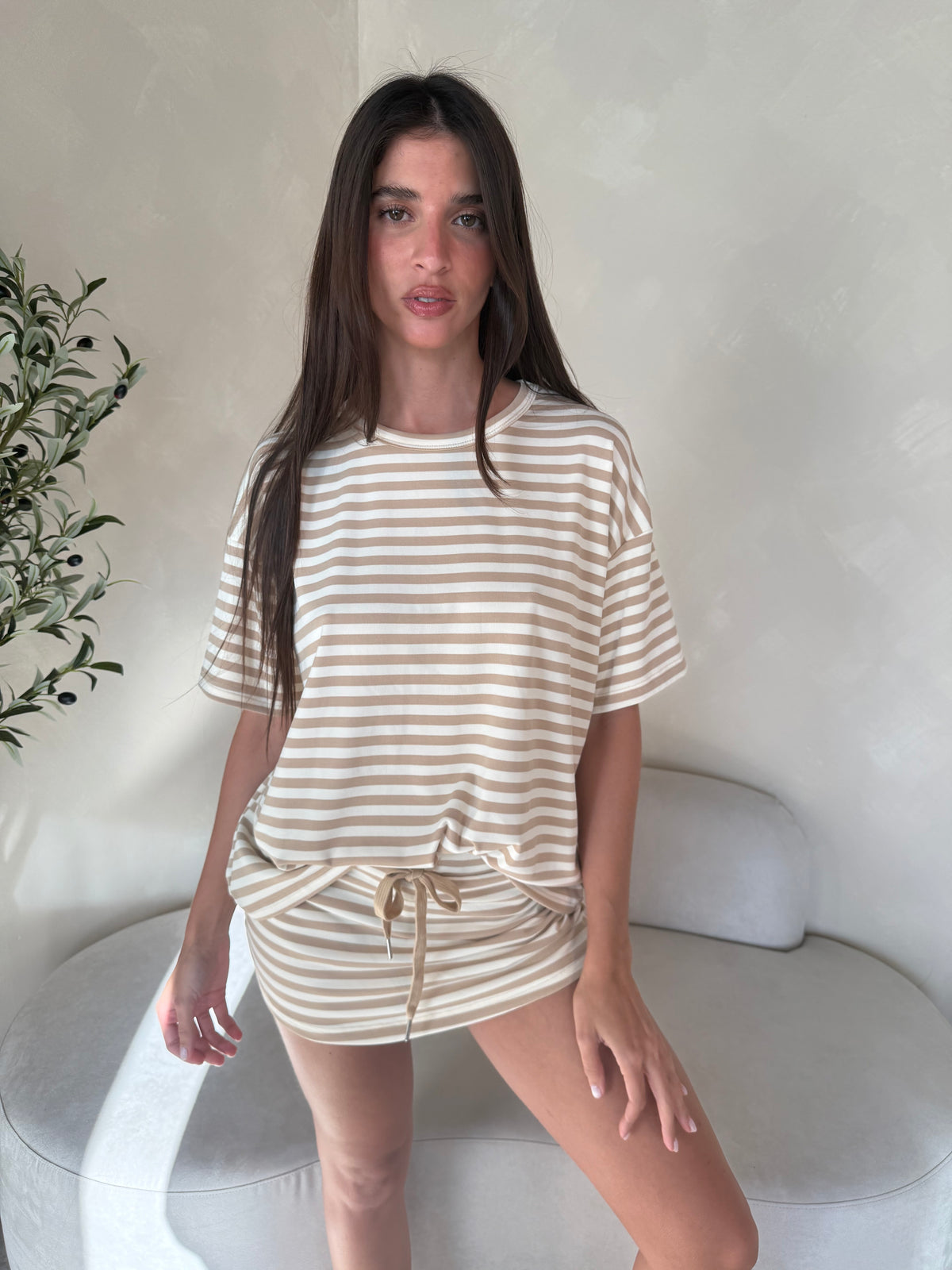 Tee & Skirt Stripe Set