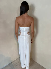 Side Embroidered Tube Dress