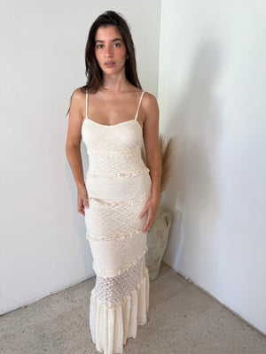 Lace Long Trim Dress