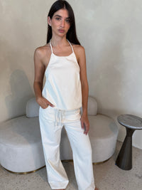 Ecru Halter Top & Pant Set