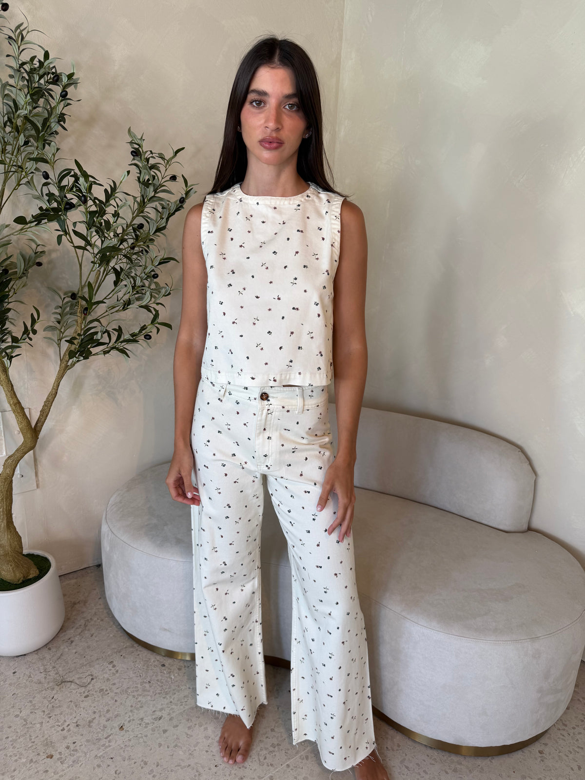 Floral Denim Set
