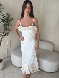 Satin Ruffle Dress