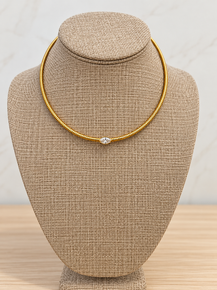 Gold Stone Snake Choker