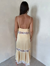 Satin Lace Strappy Dress