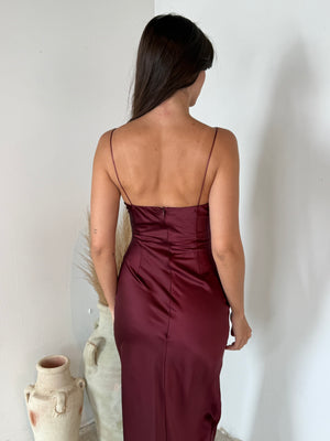 Satin Sweetheart Maxi Dress