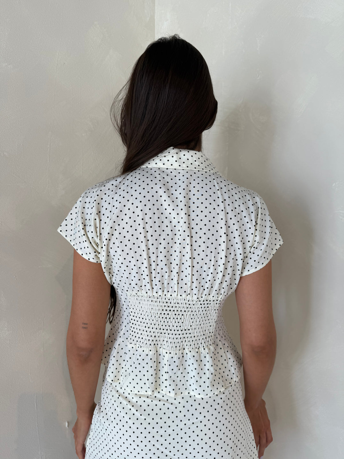 Polka Button Down Top & Skort Set