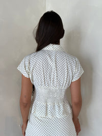 Polka Button Down Top & Skort Set
