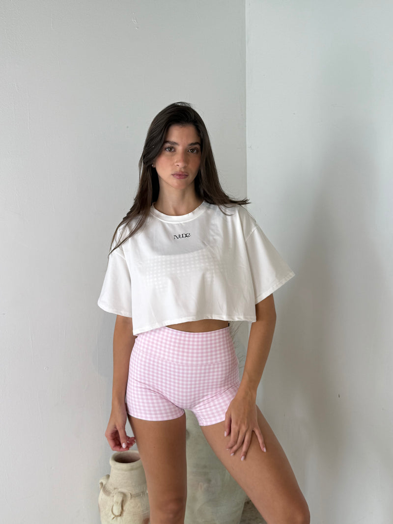 Nude White Tee
