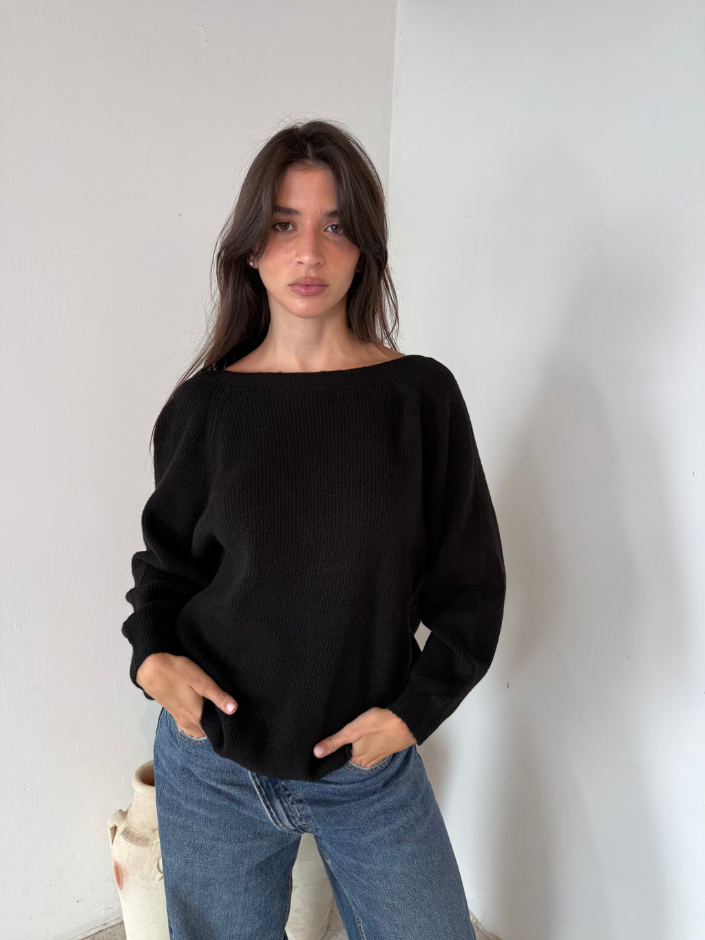 Black Sweater Top