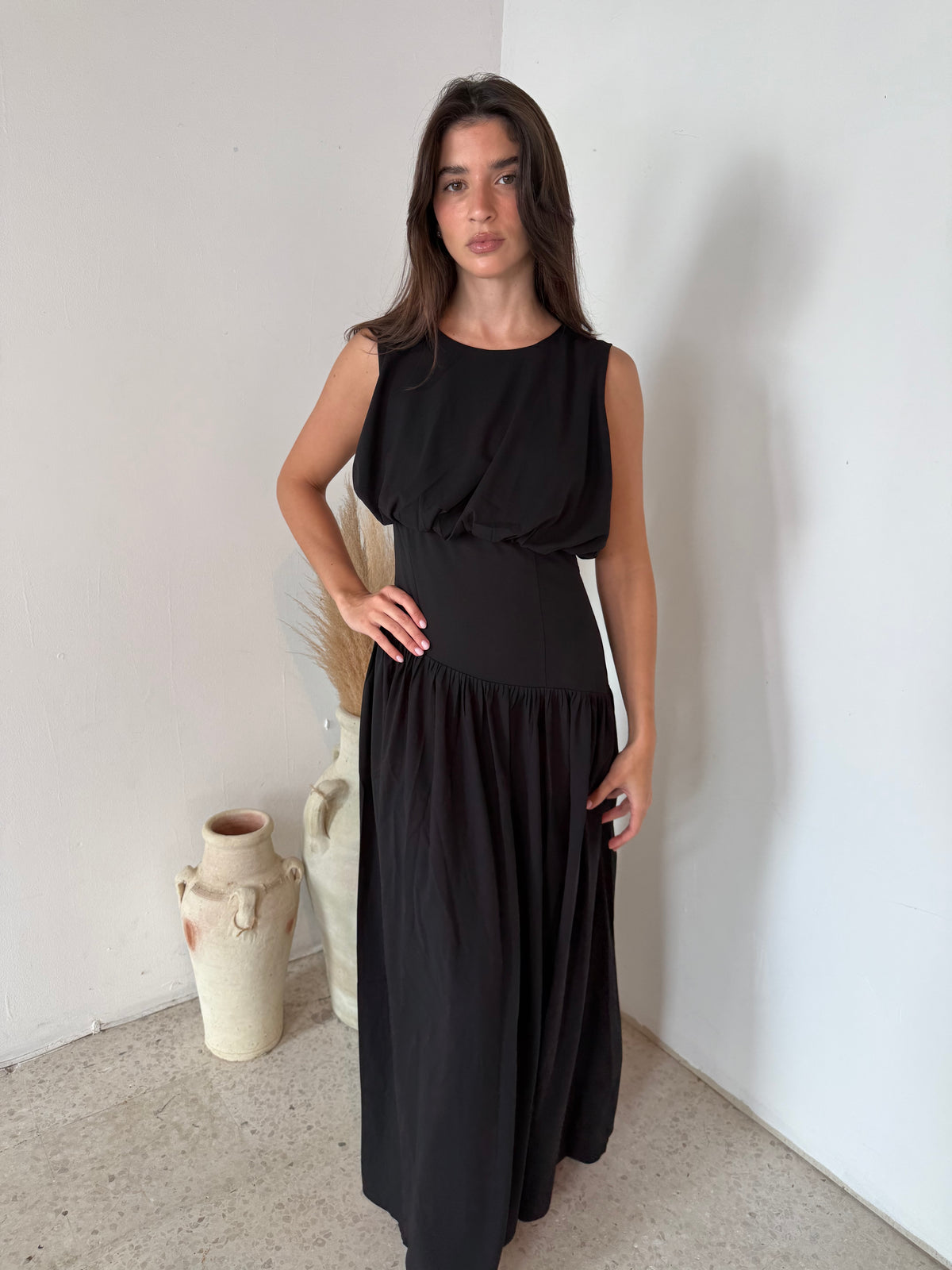 Shirred Maxi Dress