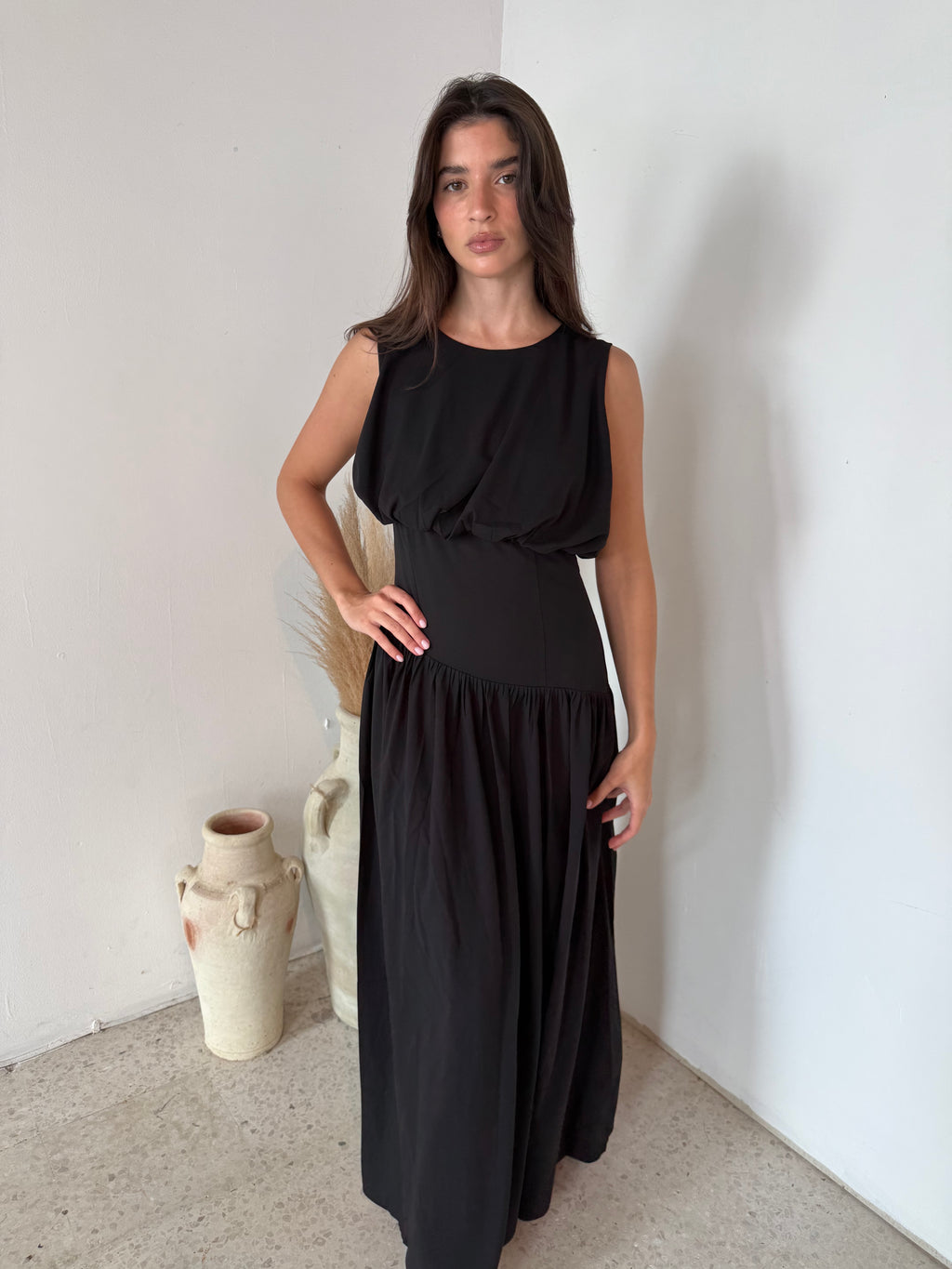 Shirred Maxi Dress