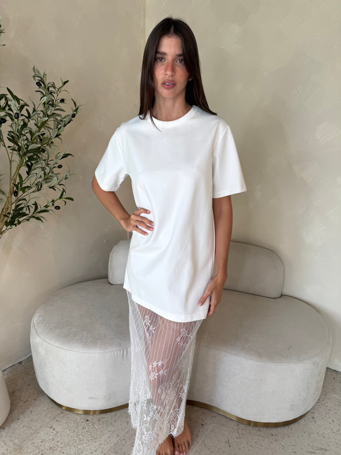 Mix Style Lace Tshirt Dress