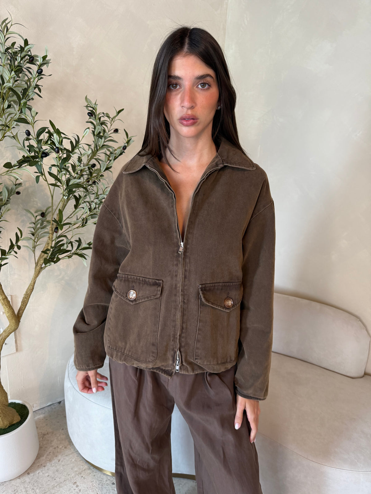 Brown Denim Jacket
