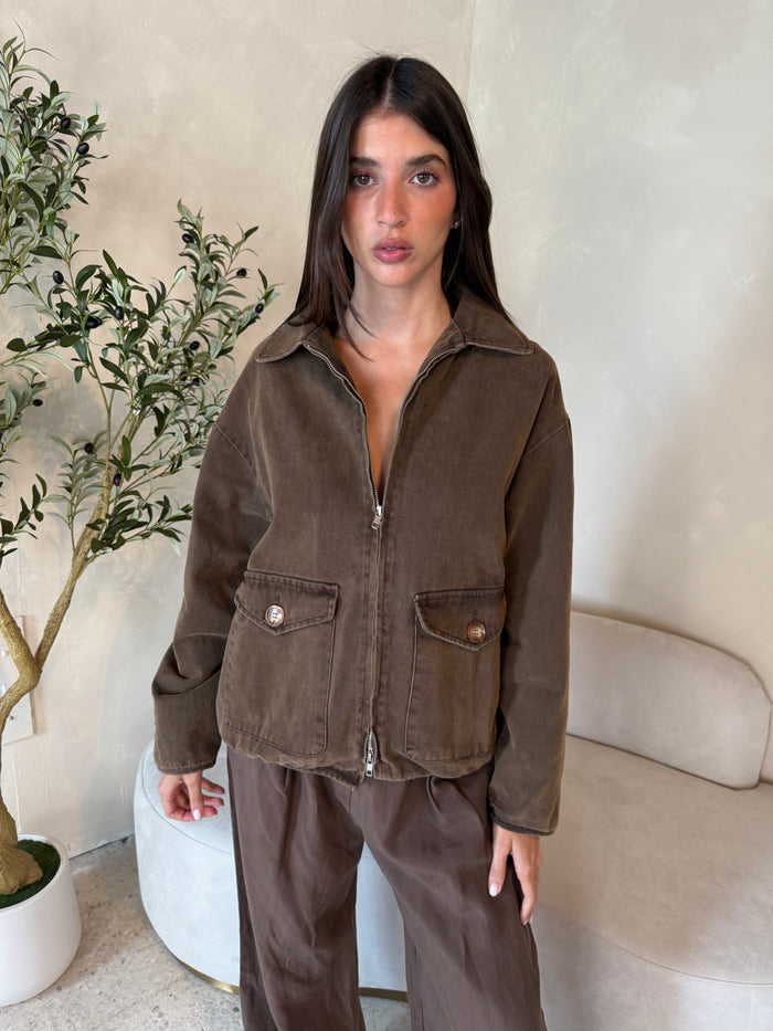 Brown Denim Jacket