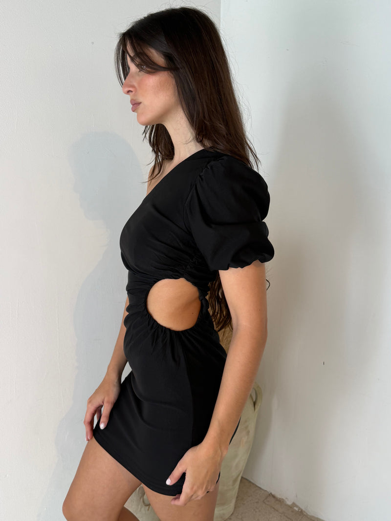 One Shoulder Cut Out Mini Dress
