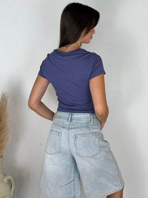Navy Olive Tee